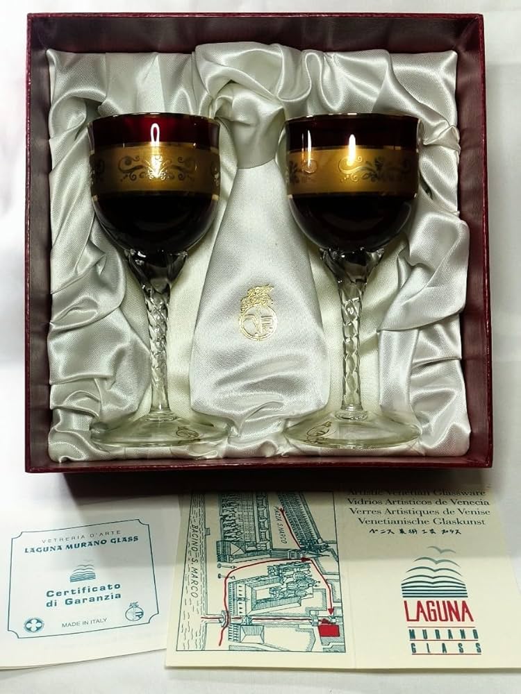 Amazon | ラグーナムラノグラス金赤 金彩ワイングラス ベネチアン Amazon | ラグーナムラノグラス金赤 金彩ワイングラス ベネチアン